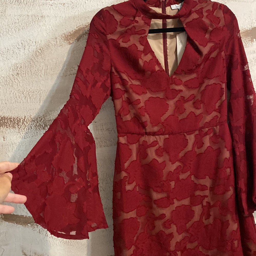 Lucy Paris Bell Sleeve Mini Floral Dress